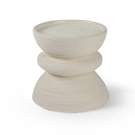 Tamtam Striated White Musc Charmeur Medium Candle 600gr