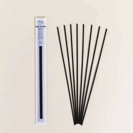 Pack of 8 synthetic black sticks 30cm